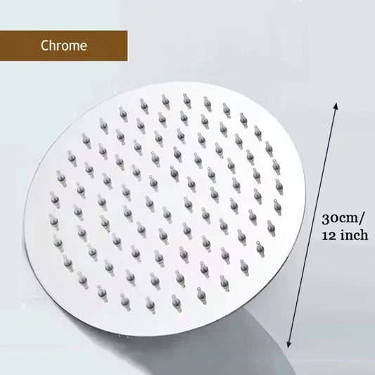 Aurava Rainfall Shower Head 12" – Luxury Spa Experience High Pressure Waterfall Showerhead